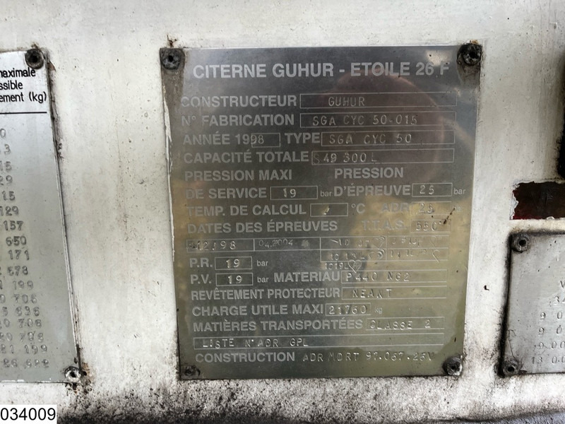 Guhur Gas 49300 liter, LPG GPL Butane gas, 1 Comp - Tank semi-trailer: picture 3 Guhur Gas 49300 liter, LPG GPL Butane gas, 1 Comp - Tank semi-trailer: picture 3