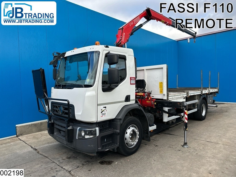 Renault D 19 280 EURO 6, Fassi, Remote - Dropside/ Flatbed truck, Crane truck: picture 1 Renault D 19 280 EURO 6, Fassi, Remote - Dropside/ Flatbed truck, Crane truck: picture 1