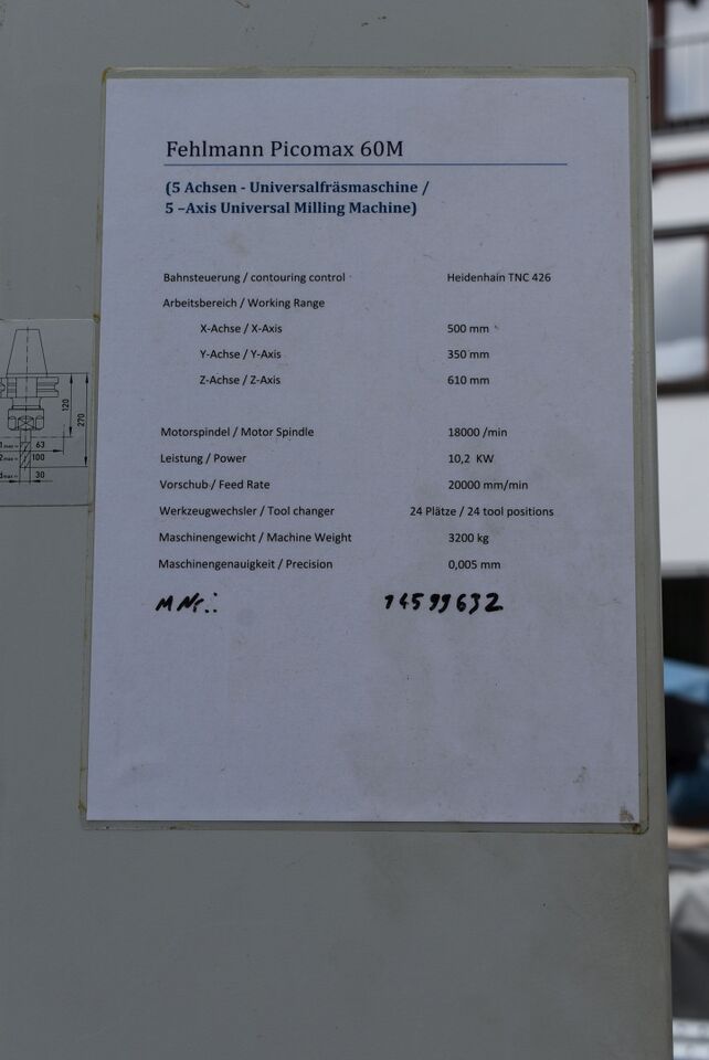 Fehlmann Picomax 60 M - CNC machining center: picture 3 Fehlmann Picomax 60 M - CNC machining center: picture 3