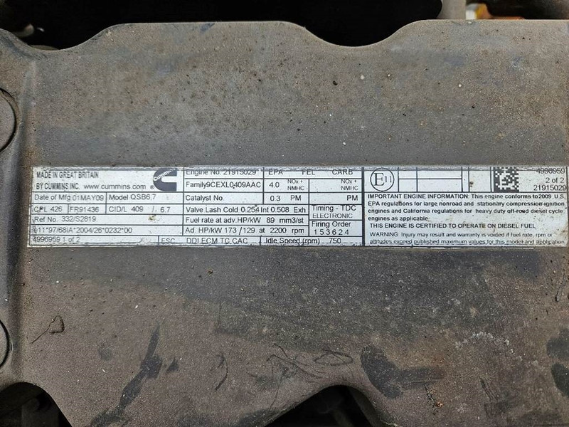 New Engine for Construction machinery Cummins QSB6.7 - Engine/Motor: picture 9 New Engine for Construction machinery Cummins QSB6.7 - Engine/Motor: picture 9