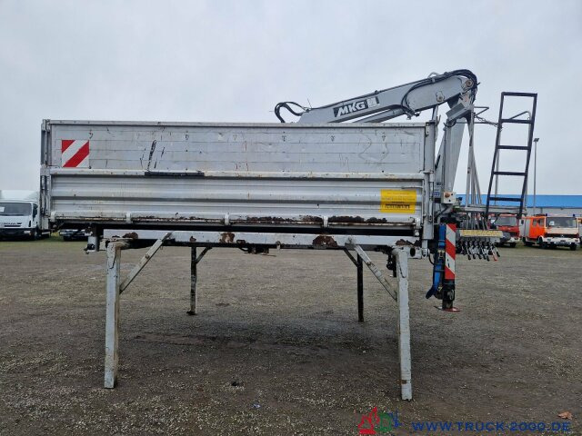 Meiller 3. S. Kipper Wechselaufbau MKG Kran HLK 66 - Tipper, Crane truck: picture 1 Meiller 3. S. Kipper Wechselaufbau MKG Kran HLK 66 - Tipper, Crane truck: picture 1
