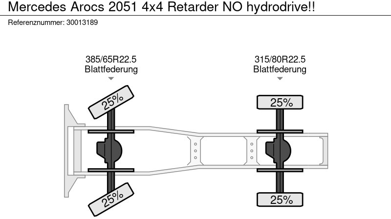Tractor unit Mercedes-Benz Arocs 2051 4x4 Retarder NO hydrodrive!!: picture 13