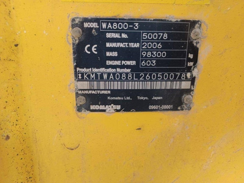 Komatsu WA800-3 - Wheel loader: picture 4 Komatsu WA800-3 - Wheel loader: picture 4