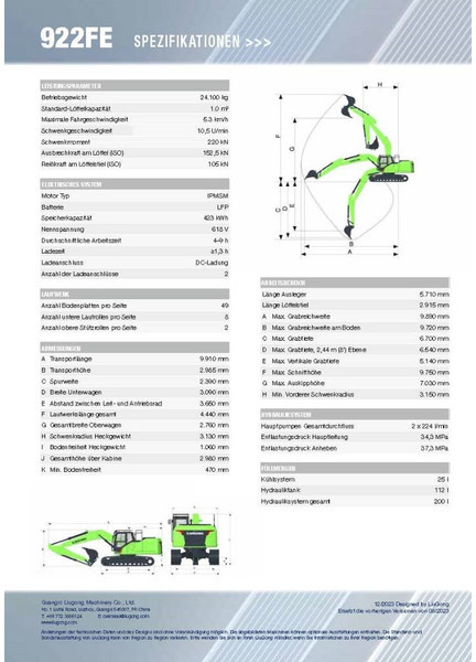 LIUGONG 922 FE vollelektrisch, 24.100 kg - Crawler excavator: picture 2 LIUGONG 922 FE vollelektrisch, 24.100 kg - Crawler excavator: picture 2