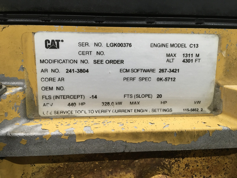 Caterpillar C13 LGK-2413804 CORE - Construction machinery: picture 1 Caterpillar C13 LGK-2413804 CORE - Construction machinery: picture 1