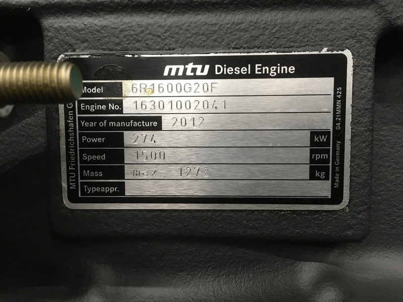 New Construction machinery MTU 6R1600 G20F NEW: picture 6