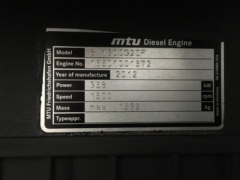 MTU 8V1600 G20F NEW - Construction machinery: picture 3 MTU 8V1600 G20F NEW - Construction machinery: picture 3