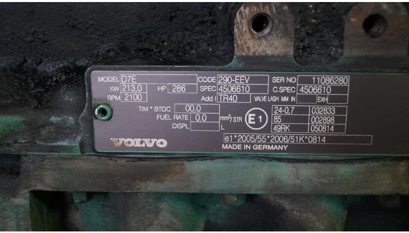 Volvo D7E USED - Engine: picture 5 Volvo D7E USED - Engine: picture 5