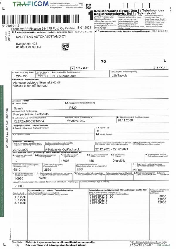 Leasing of Scania R 620  Scania R 620: picture 8