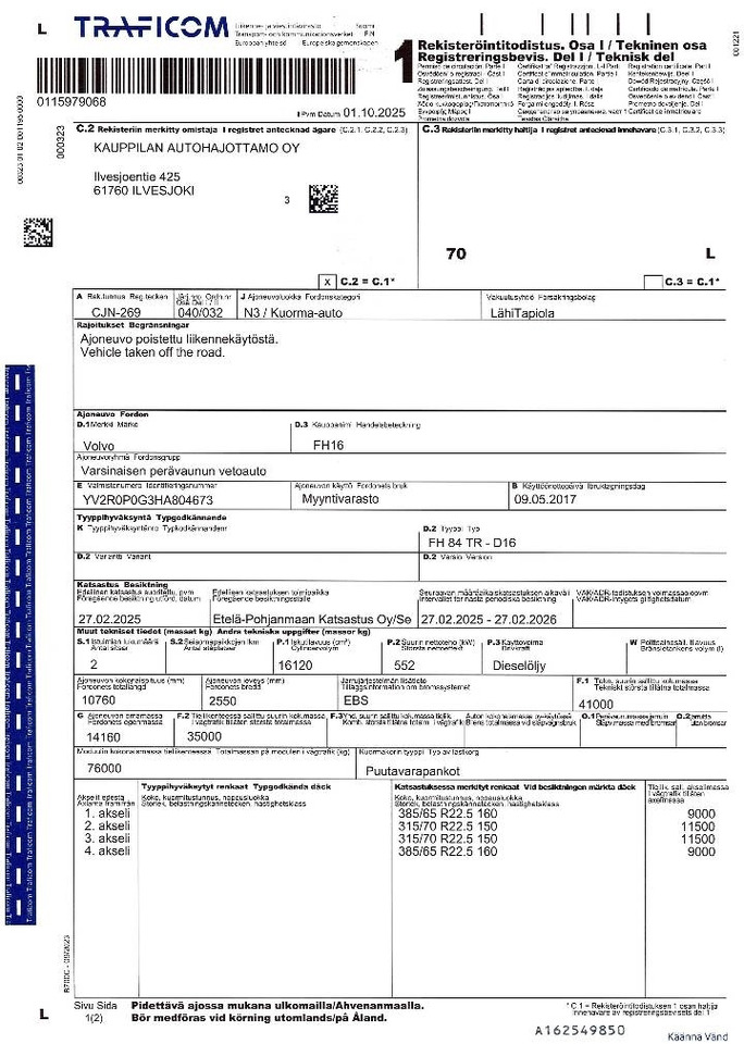 Timber truck Volvo FH 16 750: picture 18