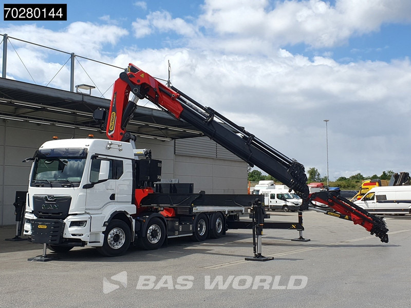 New Dropside/ Flatbed truck, Crane truck MAN TGS 35.520 8X4 Palfinger PK135.002 TEC 7 Kran Crane Hydrodrive Lift+steering axle Navi LED Euro 6: picture 5