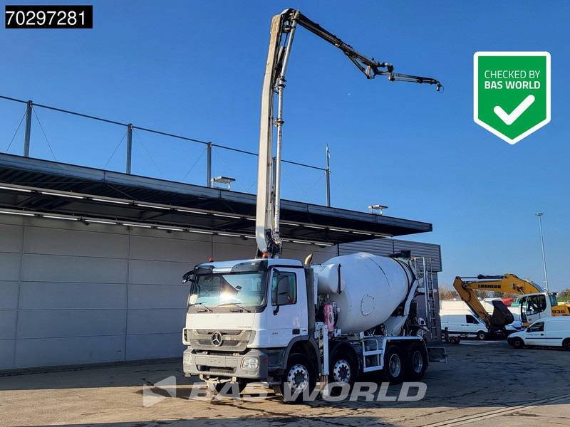 Mercedes-Benz Actros 3241 8X4 7m3 MECBO MB24L/100-BZ Mixer Steelsuspension Automatic Euro 5 - Concrete mixer truck: picture 1 Mercedes-Benz Actros 3241 8X4 7m3 MECBO MB24L/100-BZ Mixer Steelsuspension Automatic Euro 5 - Concrete mixer truck: picture 1