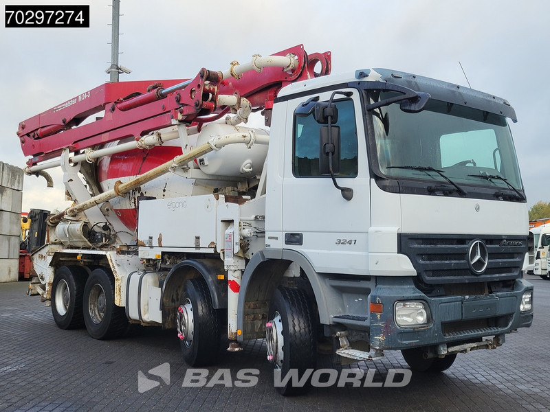 Mercedes-Benz Actros 3241 8X4 Putzmeister M24-3 Pump + 9m3 LIEBHERR Mixer Steelsuspension 3-Pedals Euro 4 - Concrete pump truck: picture 3 Mercedes-Benz Actros 3241 8X4 Putzmeister M24-3 Pump + 9m3 LIEBHERR Mixer Steelsuspension 3-Pedals Euro 4 - Concrete pump truck: picture 3
