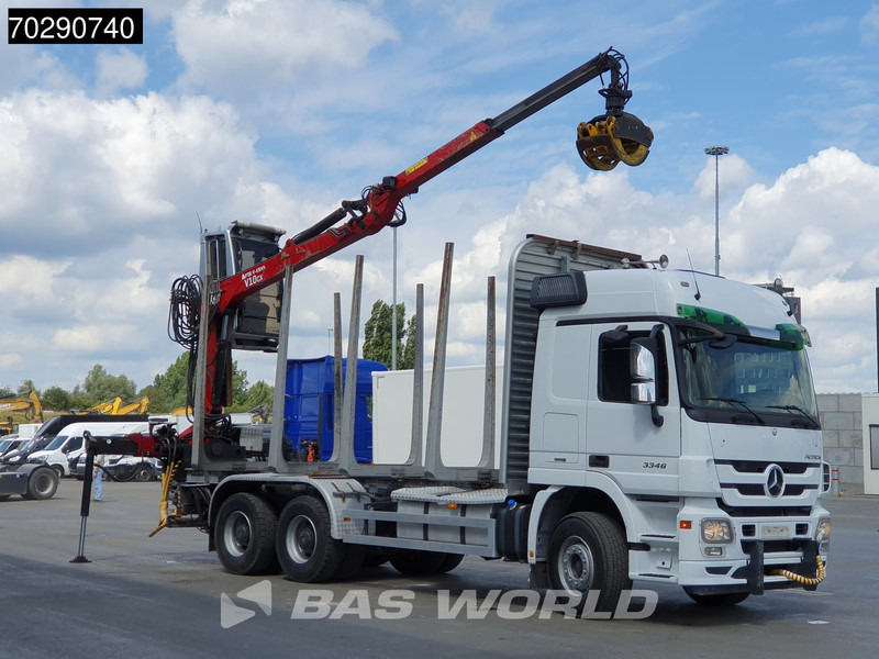 Mercedes-Benz Actros 3346 6X4 Original KM's! Wood Crane Big-Axle Steelsuspension Euro 5 - Timber truck, Crane truck: picture 3 Mercedes-Benz Actros 3346 6X4 Original KM's! Wood Crane Big-Axle Steelsuspension Euro 5 - Timber truck, Crane truck: picture 3