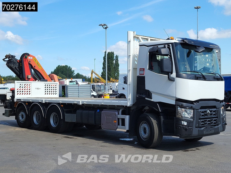 Dropside/ Flatbed truck, Crane truck Renault C 380 8X4 Palfinger PK 23001 EH Remote Lift+Lenkachse Euro 6: picture 10