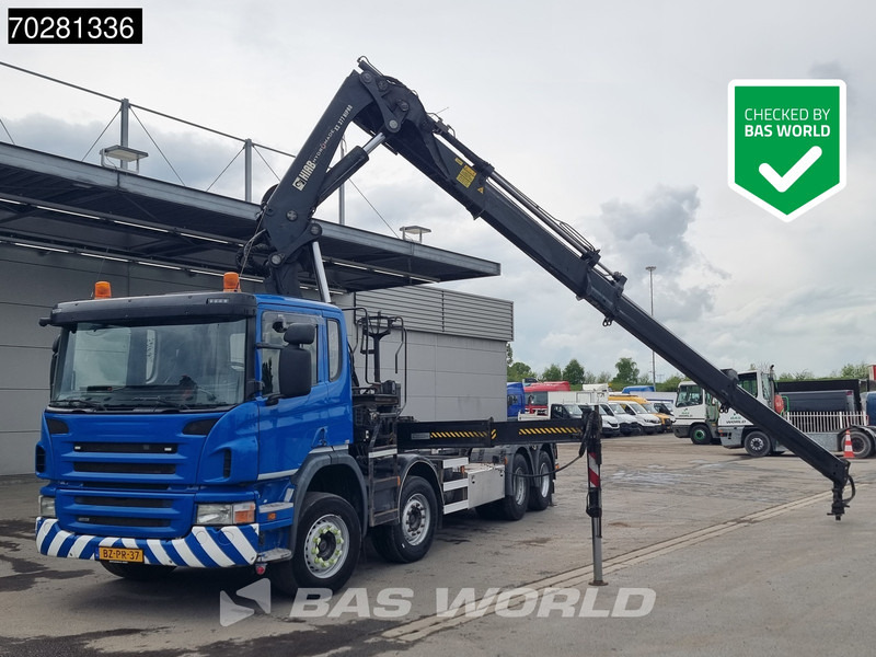 Scania P420 8X2 NL-Truck Hiab 377EP-4 Hipro Kran + Transcom TRC28S Euro 5 - Hook lift truck, Crane truck: picture 1 Scania P420 8X2 NL-Truck Hiab 377EP-4 Hipro Kran + Transcom TRC28S Euro 5 - Hook lift truck, Crane truck: picture 1