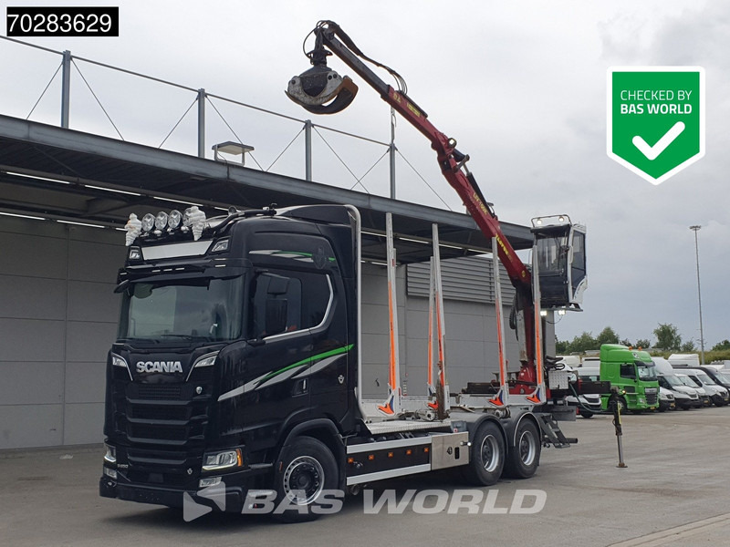 Scania S650 S 6X4 Tajfun LIV100K Kran Holztransport Retarder 3-Pedals Euro 6 - Timber truck, Crane truck: picture 1 Scania S650 S 6X4 Tajfun LIV100K Kran Holztransport Retarder 3-Pedals Euro 6 - Timber truck, Crane truck: picture 1