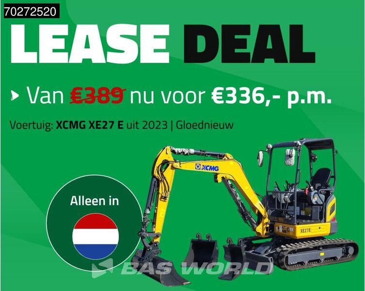 XCMG XE27 E FACTORY WARRANTY - CW / 3 BUCKETS - CE - Mini excavator: picture 3 XCMG XE27 E FACTORY WARRANTY - CW / 3 BUCKETS - CE - Mini excavator: picture 3