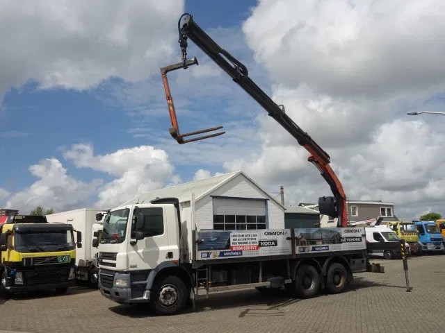 DAF CF 360 6X4 MANUAL GEAR STEELSPRINGS 18,5 TON PALFINKER - Dropside/ Flatbed truck, Crane truck: picture 1 DAF CF 360 6X4 MANUAL GEAR STEELSPRINGS 18,5 TON PALFINKER - Dropside/ Flatbed truck, Crane truck: picture 1