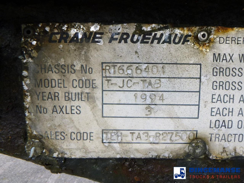 Tank semi-trailer Crane Fruehauf Bitumen tank inox 28 m3 / 1 comp: picture 17 Tank semi-trailer Crane Fruehauf Bitumen tank inox 28 m3 / 1 comp: picture 17