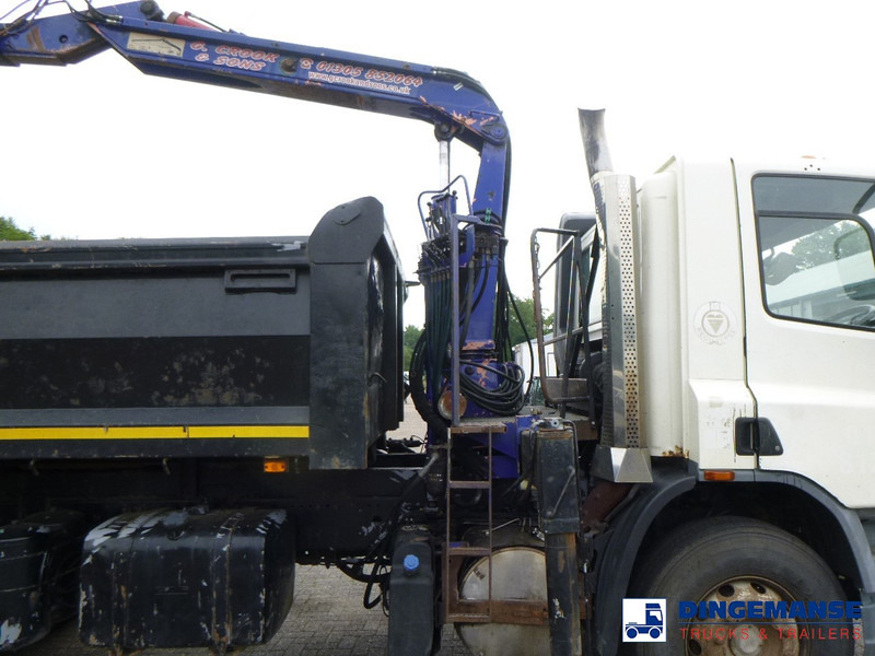 Crane truck DAF CF 75.310 6x4 RHD tipper + HMF 1144 K-1 + grapple: picture 9