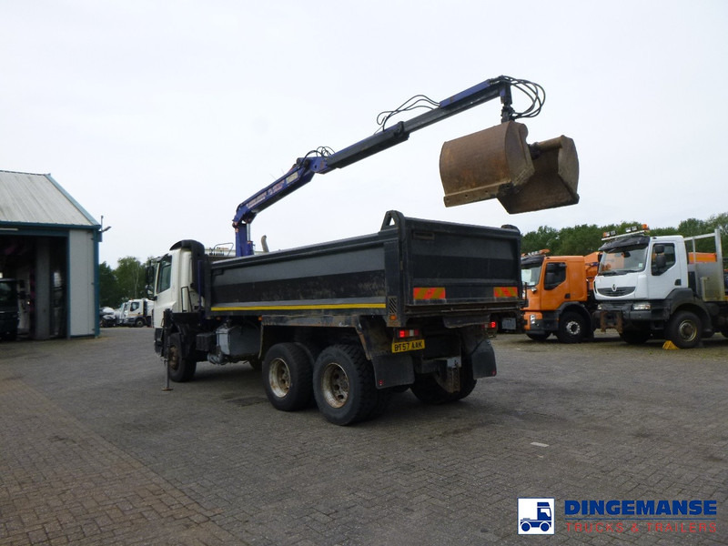 Crane truck DAF CF 75.310 6x4 RHD tipper + HMF 1144 K-1 + grapple: picture 8