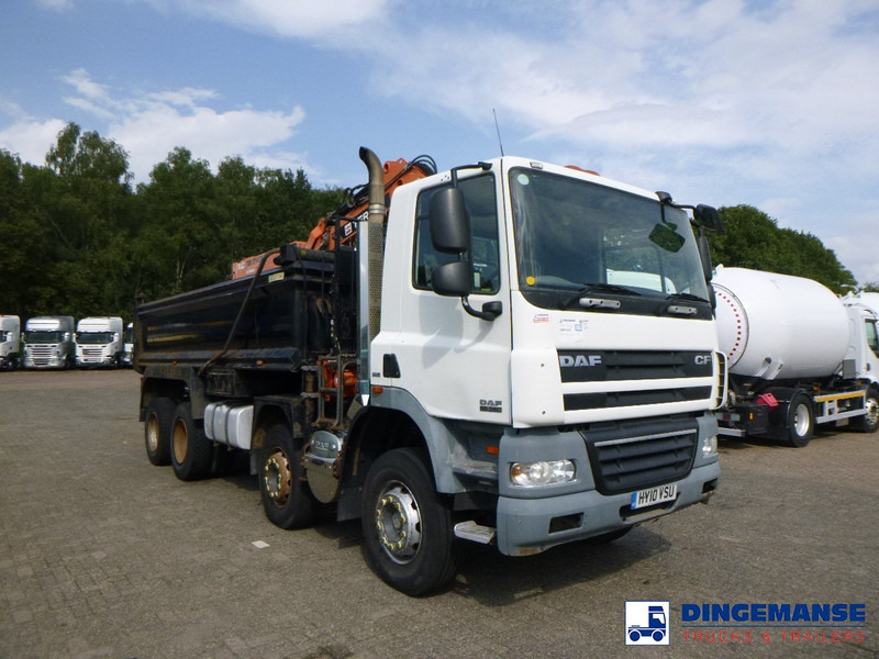 Crane truck DAF CF 85.360 8X4 RHD tipper + Terex 118.2 VGL-A15: picture 6