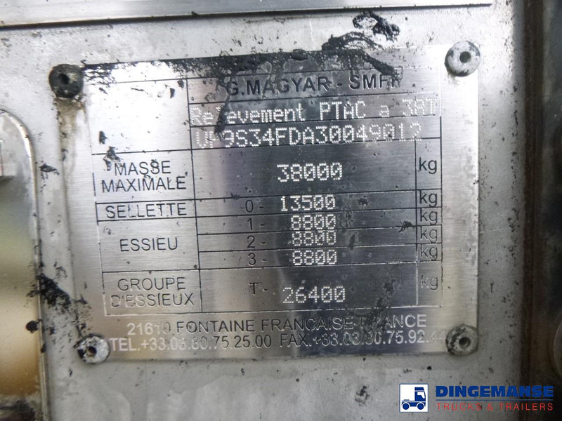 Tank semi-trailer Magyar Bitumen tank inox 31.8 m3 / 1 comp / ADR 22/10/2024: picture 12