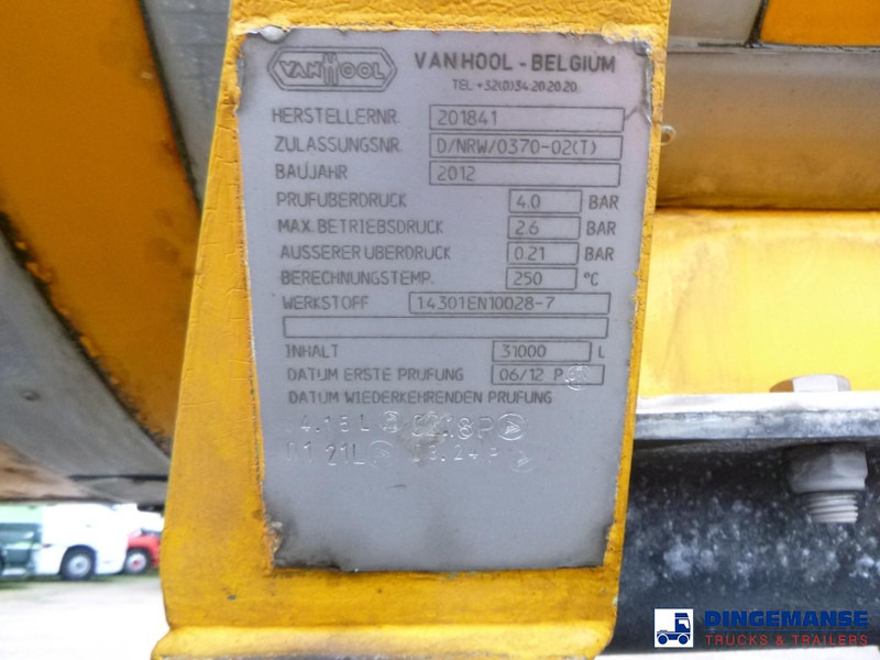 Leasing of Van Hool Bitumen tank inox L4BN 31 m3 / 1 comp Van Hool Bitumen tank inox L4BN 31 m3 / 1 comp: picture 20
