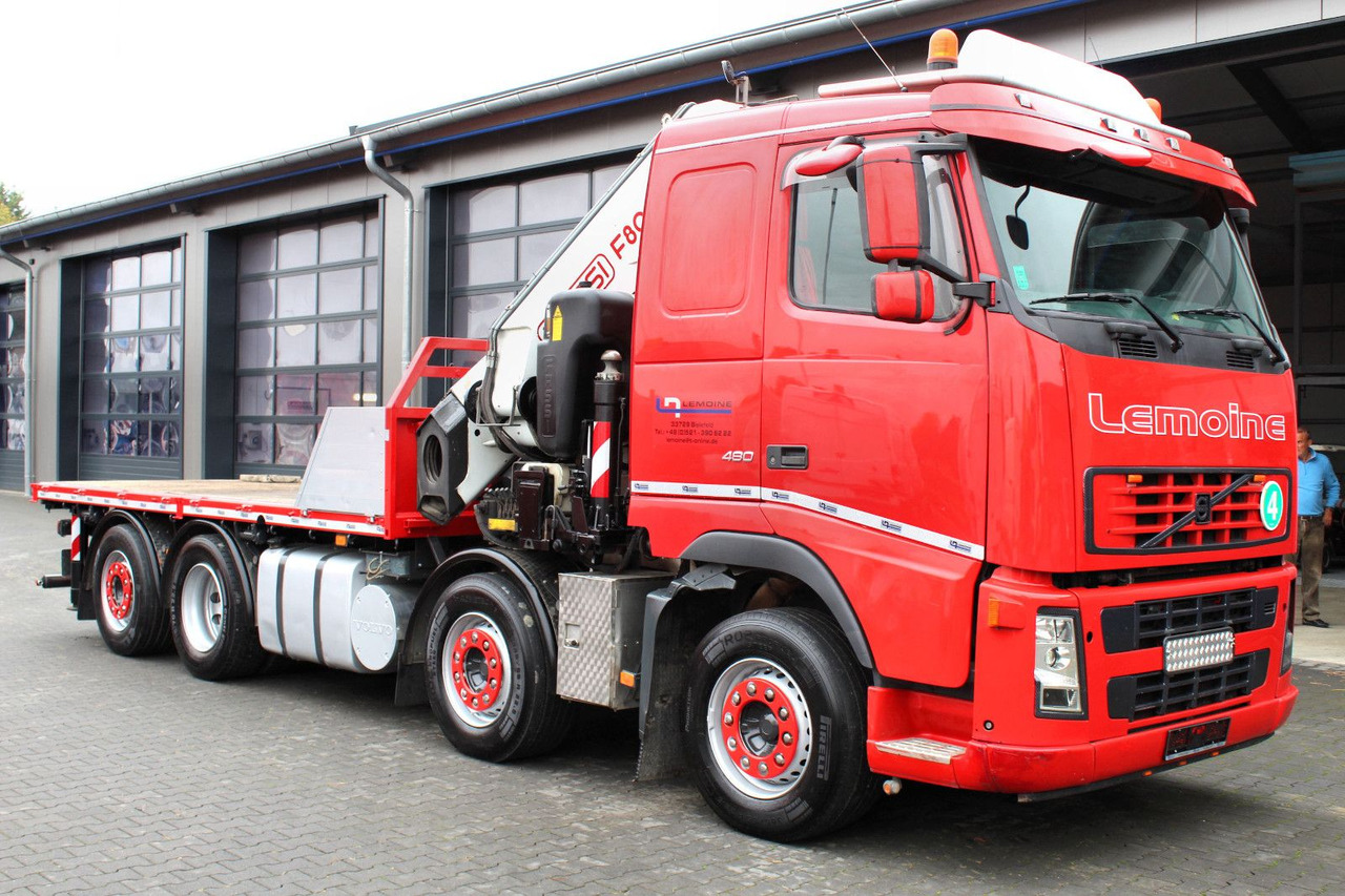 Volvo 480 8x2 Pritsche + FASSI F800XP Kran 6x - Dropside/ Flatbed truck, Crane truck: picture 1 Volvo 480 8x2 Pritsche + FASSI F800XP Kran 6x - Dropside/ Flatbed truck, Crane truck: picture 1