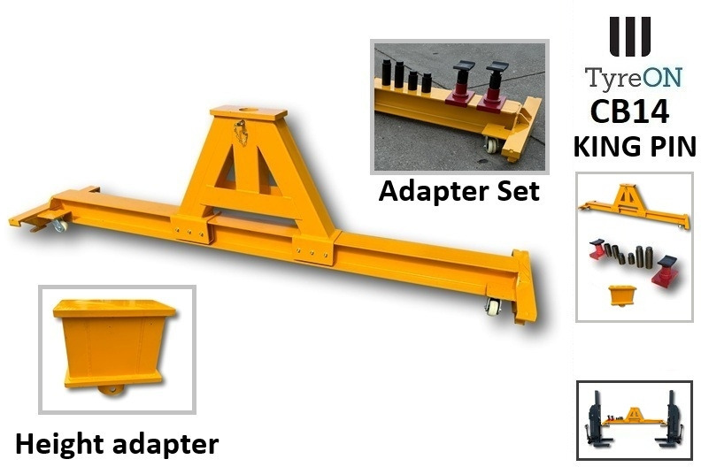 CB14-KPA 14T crossbeam with trailer kingpin adapter - mobile - for mobile truck lift mobile vehicle lifts - Workshop equipment: picture 2 CB14-KPA 14T crossbeam with trailer kingpin adapter - mobile - for mobile truck lift mobile vehicle lifts - Workshop equipment: picture 2