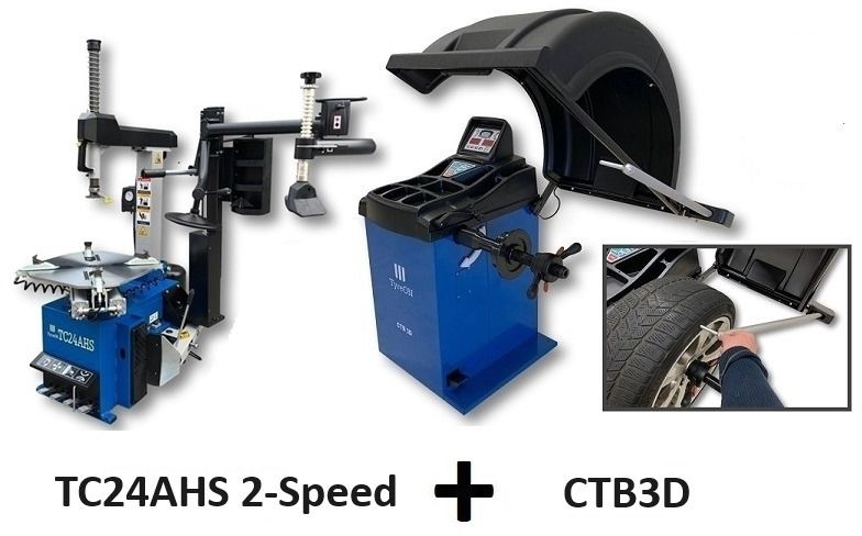 TC24AHS tyre changer + CTB3D fully automatic wheelbalancer - Workshop equipment: picture 1 TC24AHS tyre changer + CTB3D fully automatic wheelbalancer - Workshop equipment: picture 1