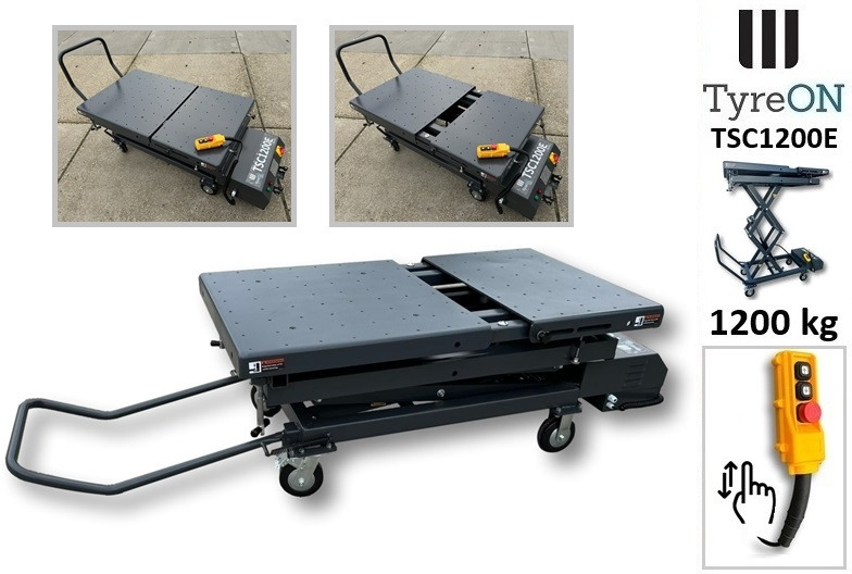 TSC1200E mobile EV battery lifting table - Mobile lifting table for engines, gearboxes, EV battery packs, transmissions andvehicle components - 230V mobile scissor lift table - 1200 kg - H192 c - Workshop equipment: picture 2 TSC1200E mobile EV battery lifting table - Mobile lifting table for engines, gearboxes, EV battery packs, transmissions andvehicle components - 230V mobile scissor lift table - 1200 kg - H192 c - Workshop equipment: picture 2