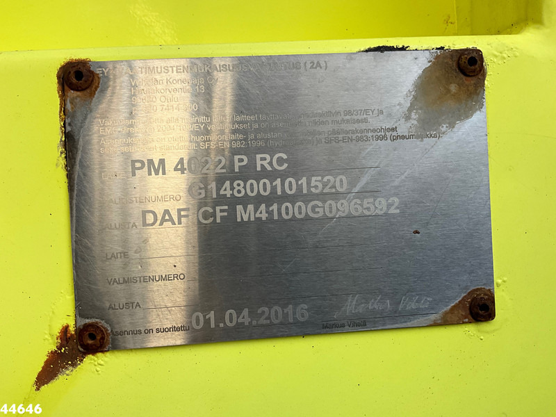 Garbage truck DAF FA CF 340 Euro 6 NTM 15m³ + PM 4 Tonmeter laadkraan: picture 19 Garbage truck DAF FA CF 340 Euro 6 NTM 15m³ + PM 4 Tonmeter laadkraan: picture 19