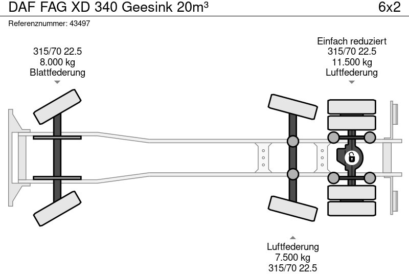 Garbage truck DAF FAG XD 340 Geesink 20m³: picture 18