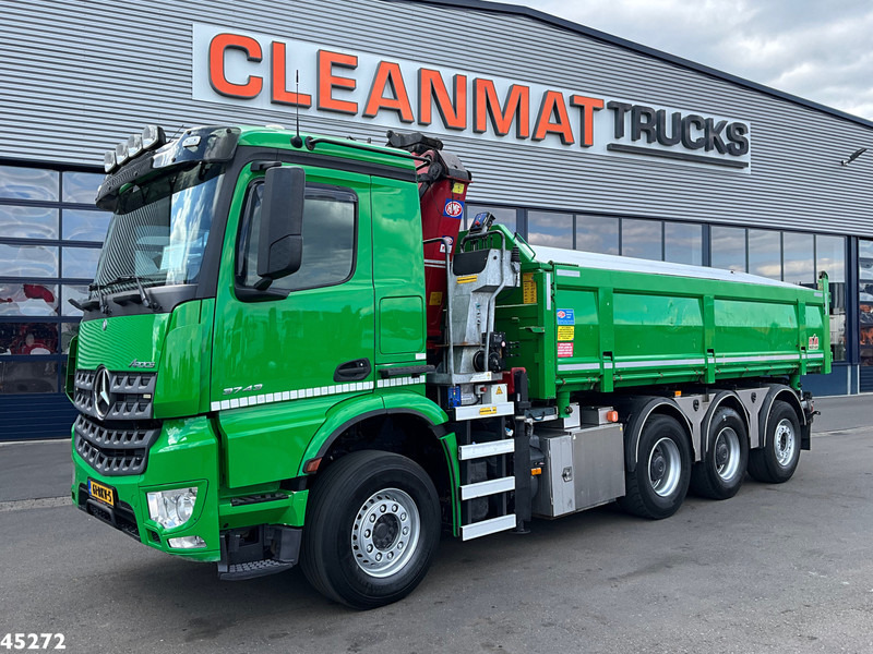 Mercedes-Benz Arocs 3743 8x4 Euro 6 HMF 19 Tonmeter Elektrisch/Hydraulisch aangedreven Z-kraan - Tipper, Crane truck: picture 3 Mercedes-Benz Arocs 3743 8x4 Euro 6 HMF 19 Tonmeter Elektrisch/Hydraulisch aangedreven Z-kraan - Tipper, Crane truck: picture 3