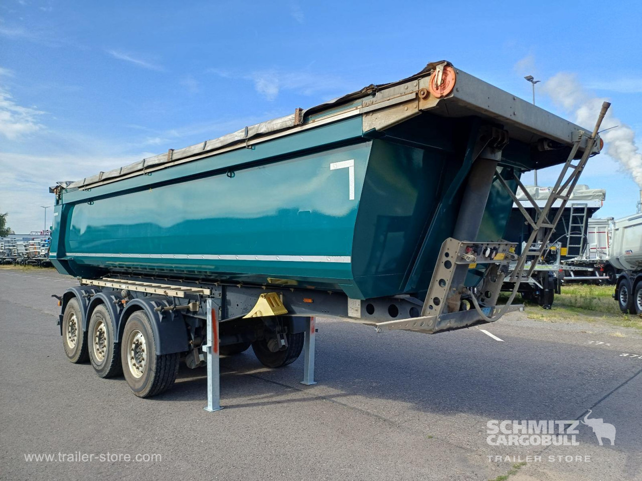 SCHMITZ Auflieger Kipper Stahlrundmulde 24m³ - Tipper semi-trailer: picture 1 SCHMITZ Auflieger Kipper Stahlrundmulde 24m³ - Tipper semi-trailer: picture 1