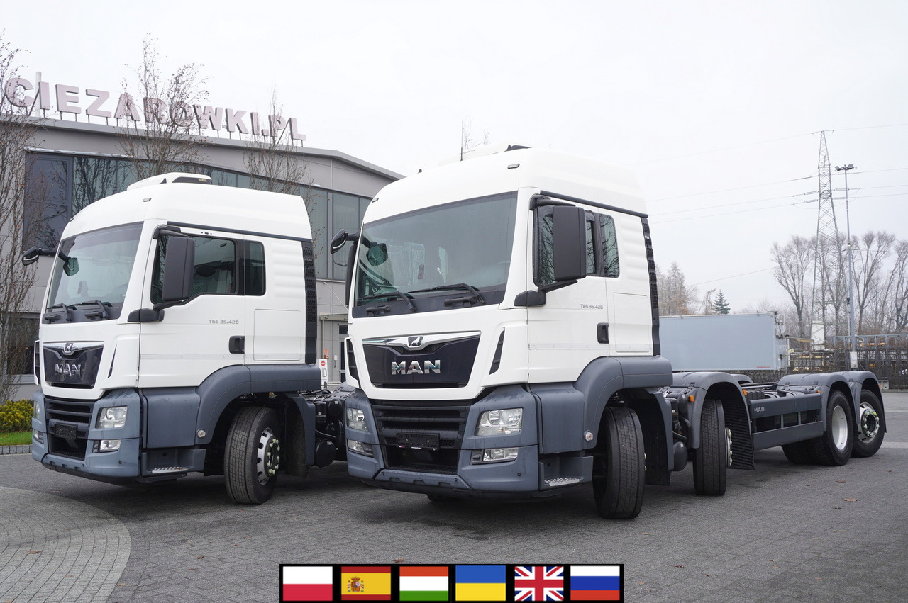 MAN TGS 35.420 8×2 / Chassis 6.4 m / 3 steered axles / 2 units - Cab chassis truck: picture 1 MAN TGS 35.420 8×2 / Chassis 6.4 m / 3 steered axles / 2 units - Cab chassis truck: picture 1