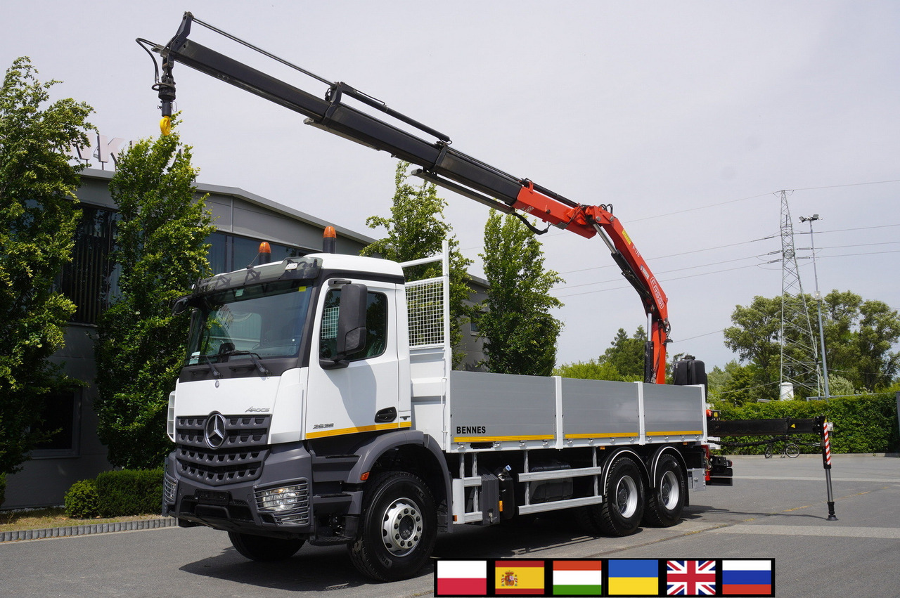 MERCEDES-BENZ Arocs 2633 flatbed truck / Crane FASSI F155A.0.23 / REMOTE CONTROL / 230,000 km - Crane truck: picture 1 MERCEDES-BENZ Arocs 2633 flatbed truck / Crane FASSI F155A.0.23 / REMOTE CONTROL / 230,000 km - Crane truck: picture 1