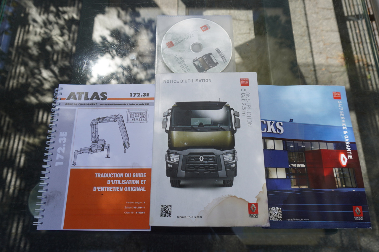 Dropside/ Flatbed truck, Crane truck RENAULT C380 Comfort 6x4 / Atlas 6.1 T crane / range 12.3 m: picture 20
