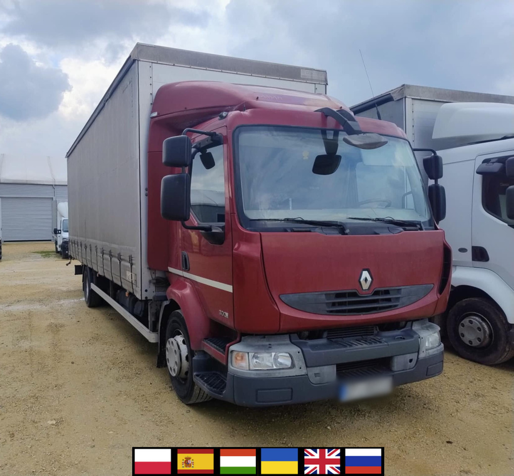 Curtainsider truck RENAULT Midlum 300 / Curtain 18 EPAL / Sleeping cab: picture 1
