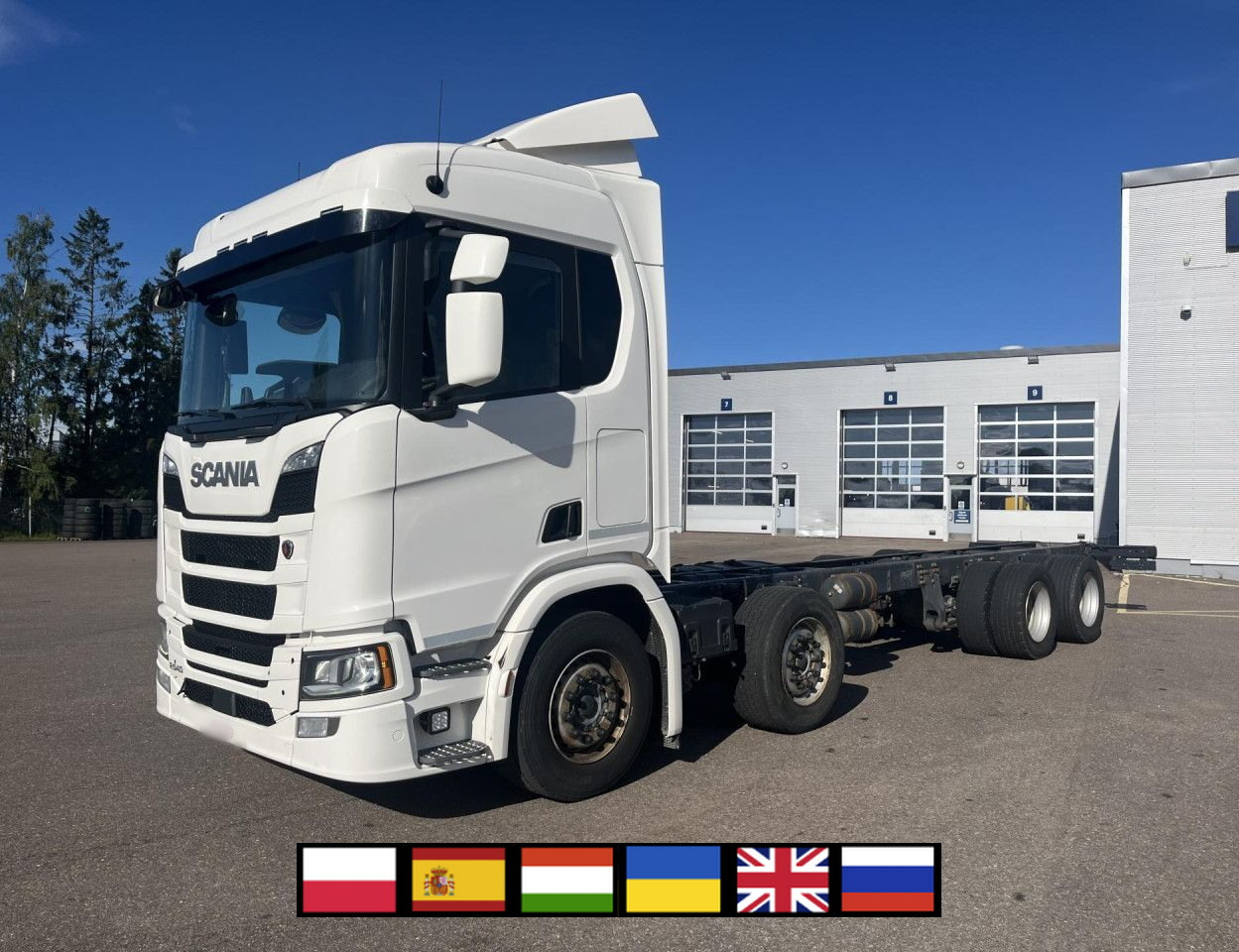 SCANIA R 540 B8x4NB / Truck chassis / Sleeper cab - Crane truck: picture 1 SCANIA R 540 B8x4NB / Truck chassis / Sleeper cab - Crane truck: picture 1
