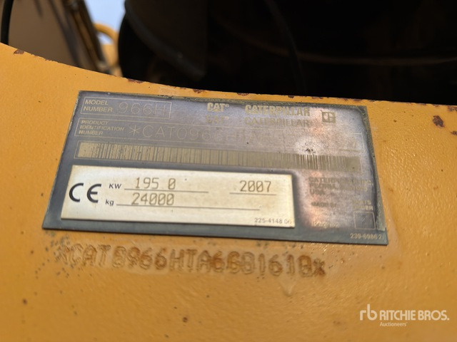 2007 Cat 966H Chargeuse Sur Pneus Wheel Loader - Wheel loader: picture 2 2007 Cat 966H Chargeuse Sur Pneus Wheel Loader - Wheel loader: picture 2