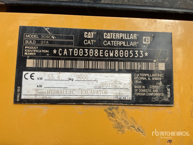 2019 Cat 308CR Tracked Excavator - Crawler excavator: picture 1 2019 Cat 308CR Tracked Excavator - Crawler excavator: picture 1
