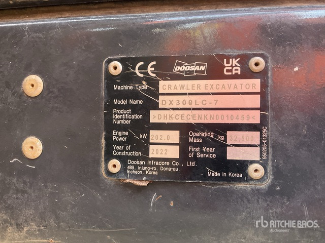 2022 Doosan DX300LC-7 Tracked Excavator - Crawler excavator: picture 1 2022 Doosan DX300LC-7 Tracked Excavator - Crawler excavator: picture 1