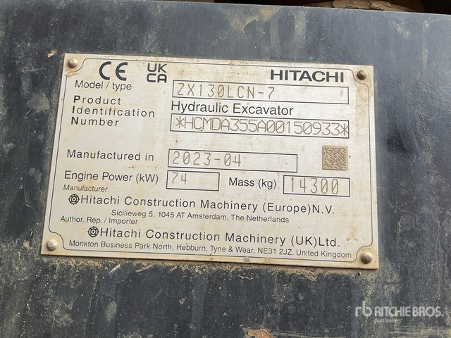 2023 Hitachi ZX130LCN-7 Tracked Excavator - Crawler excavator: picture 2 2023 Hitachi ZX130LCN-7 Tracked Excavator - Crawler excavator: picture 2