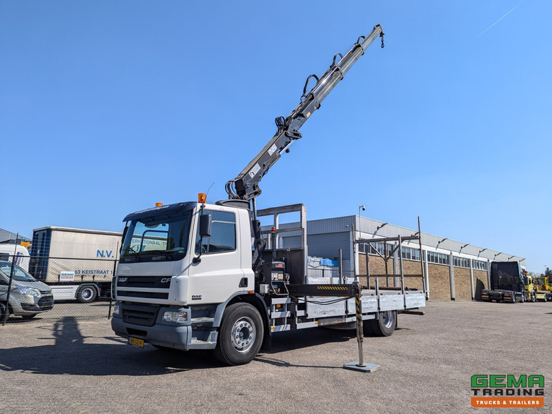 Dropside/ Flatbed truck, Crane truck DAF CF75.250 4x2 Dagcab Euro3 - Open laadbak 6.14m + Hiab XS144-E3+3H - RadioGrafisch - 315.000km - TOP!: picture 7