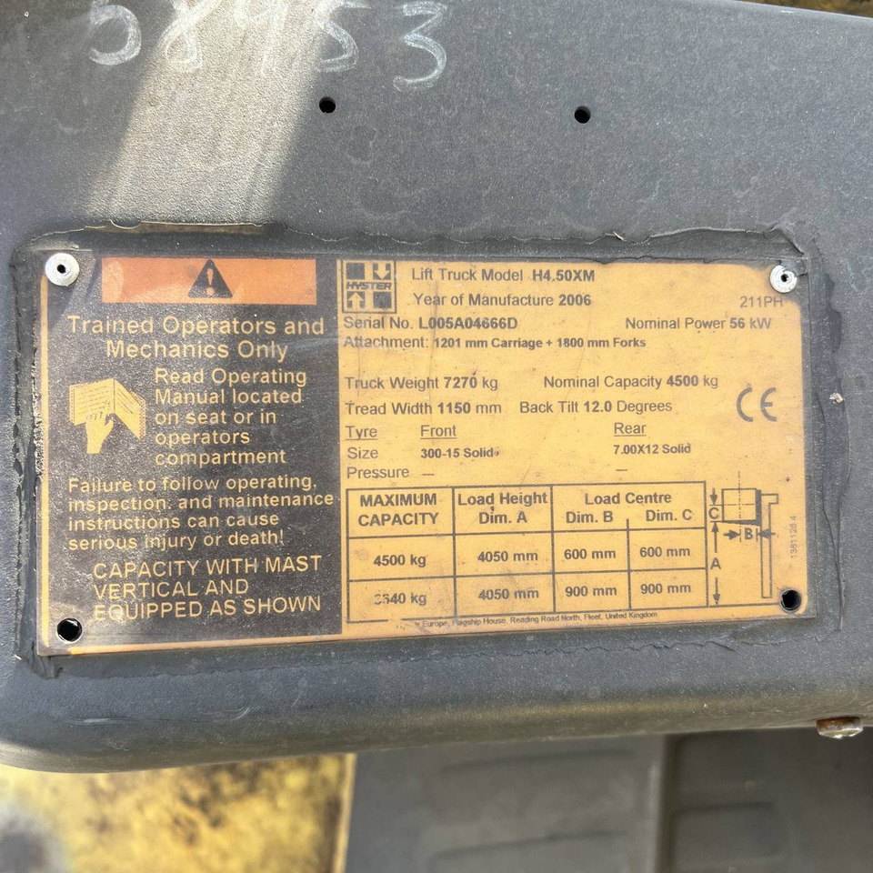 Hyster H4.50XM - Diesel forklift: picture 5 Hyster H4.50XM - Diesel forklift: picture 5