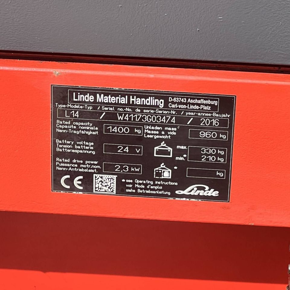 Stacker Linde L14 (1173): picture 11