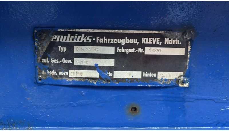 Container transporter/ Swap body semi-trailer Hendricks 20ft container Kippchassis 24V hydraulic Self support!: picture 11